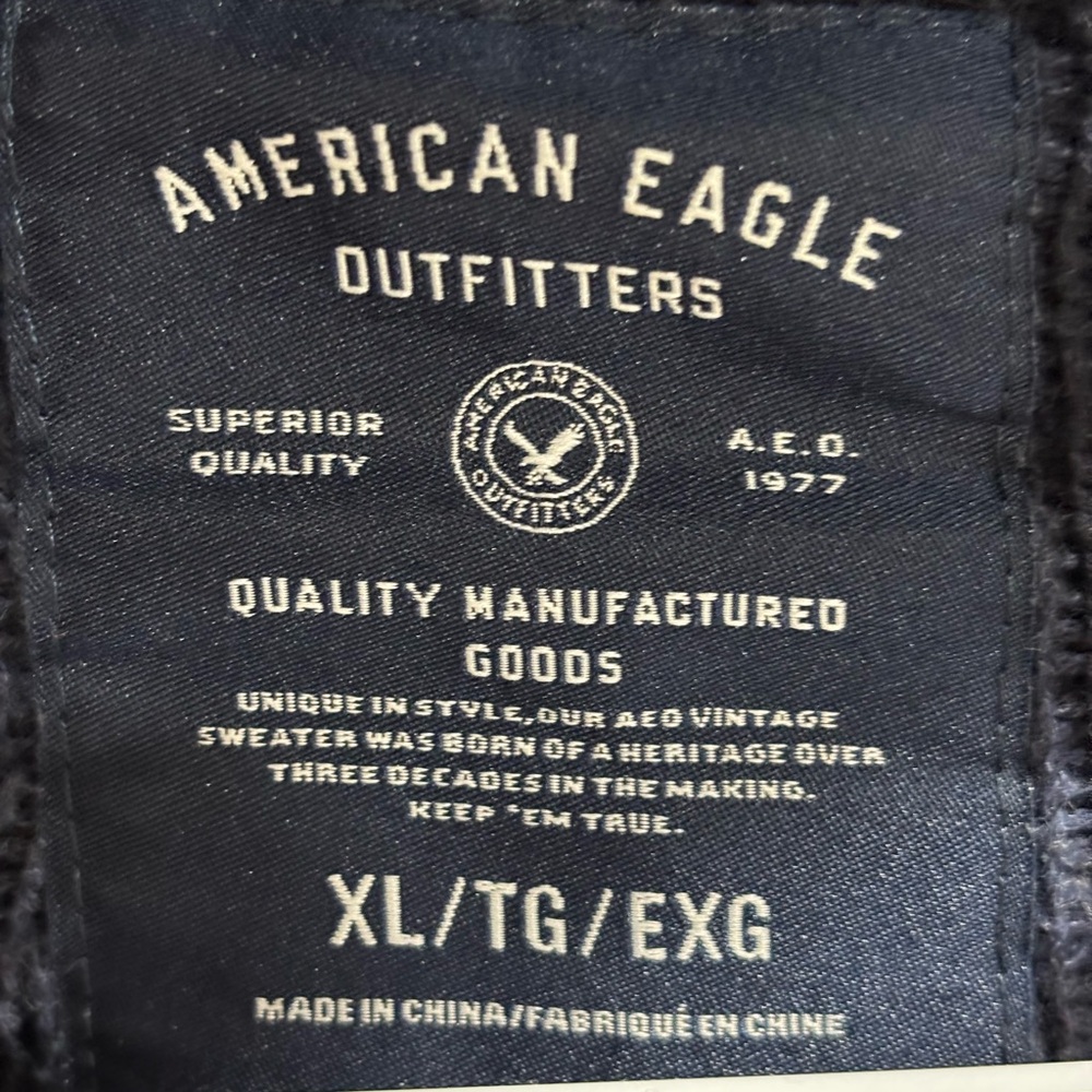 American Eagle Outfitters Black Label Hooded Sweater, Aztec, Pocket, XL - Picture 4 of 5